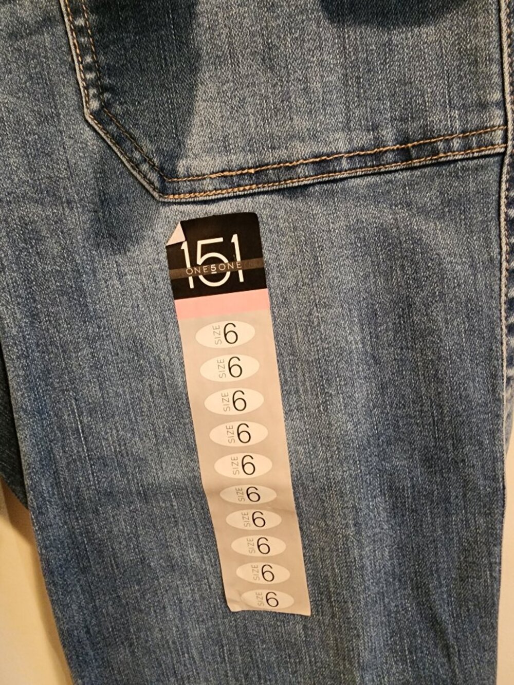 One5One Denim Crop Jeans with Braided Belt – Size 6 – NWT - Picture 13 of 14